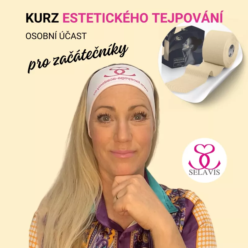 Praha osobní kurz estetického tejpování 10.06.2025 pro začátečníky+Ebook, Face&Eyes Yoga Academy Selavis se Světlanou