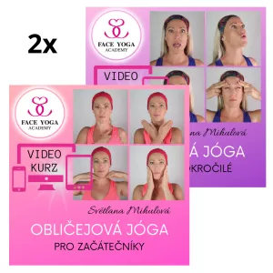 I. a II. Výukové video kurzy obličejové jógy pro začátečníky a mírně pokročilé, Face&Eyes Yoga Academy Selavis se Světlanou