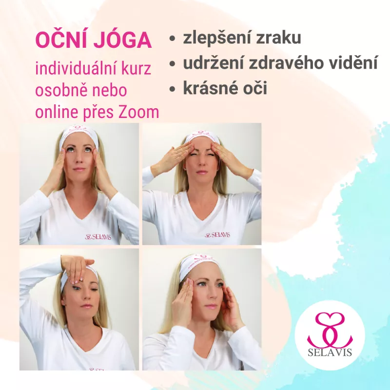 Osobní nebo online Kurz pro zlepšení zraku a udržení zdravého vidění, individuální kurz pro krásné oči a zdravý zrak se Světlanou, Zoom, Face&Eyes Yoga Academy Selavis